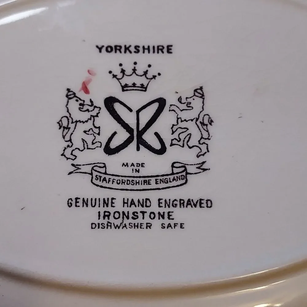 Yorkshire Ironstone Serving Bowl Oblong Staffordshire Bowl 9 Inches Vintage